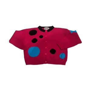 Vintage‎ Gitano Womens Medium Pink Geometric Cardigan